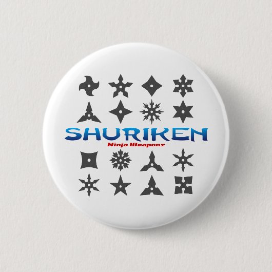 Shuriken Ninja Weapons Ronde Button 5,7 Cm (Voorkant)