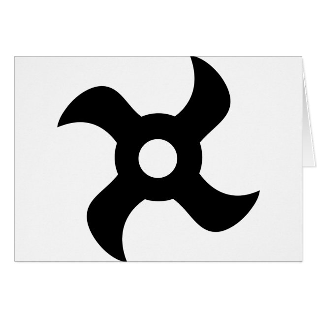 shuriken zwarte ninja ster (Voorkant Horizontaal)