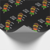 Shush Kebab Funny Food Pun Dark BG Cadeaupapier (Hoek)
