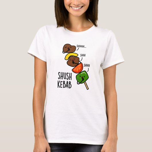 Shush Kebab Grappige Voedselgrap T-shirt (Voorkant)