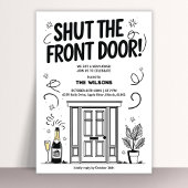 Shut the Front Door New Home Funny Housewarming Kaart
