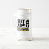 "SHUT UP AND DREDGE" (Dredger) Bierpul (Voorkant links)