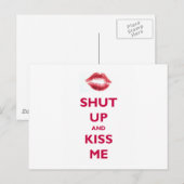 Shut up and kiss me briefkaart (Voorkant / Achterkant)
