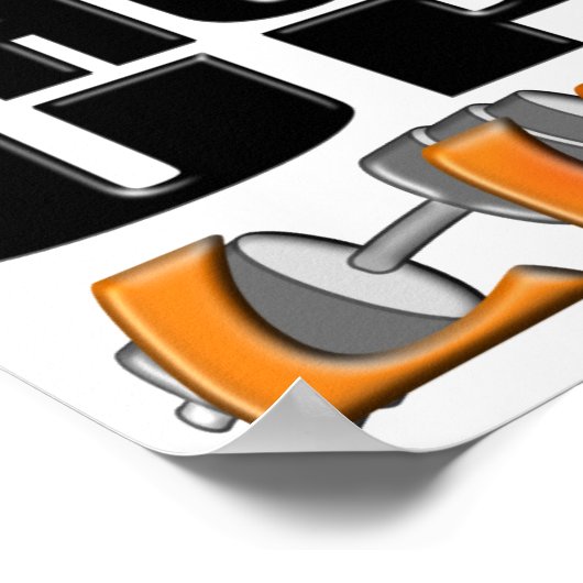 SHUT UP AND LIFT (Bar-Bell) Poster (Hoek)