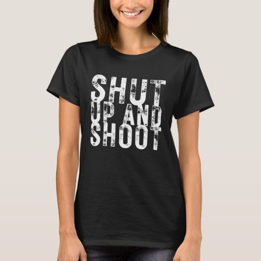 Shut Up and Shoot Billiard 8 Ball Pool Player  Hun T-shirt (Voorkant)