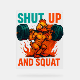 Shut Up And Squat Acryl Bord