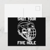 Shut Your Five Hole Hockey Goalie Sport Goalkeeper Briefkaart (Voorkant / Achterkant)