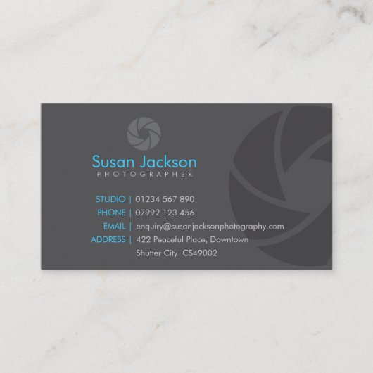 Shutter Logo Fotografie Visitekaartje (Voorkant)