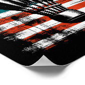 Shuttle American Flag - Patriottisch Verenigde Sta Poster (Hoek)