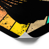 Shuttle, Badminton balspeler,  retro Poster (Hoek)