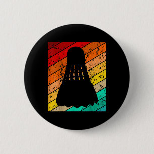 Shuttle, Badminton balspeler, retro Ronde Button 5,7 Cm