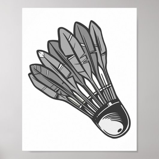 Shuttle Badminton Love Team Player Coach 1 Poster (Voorkant)