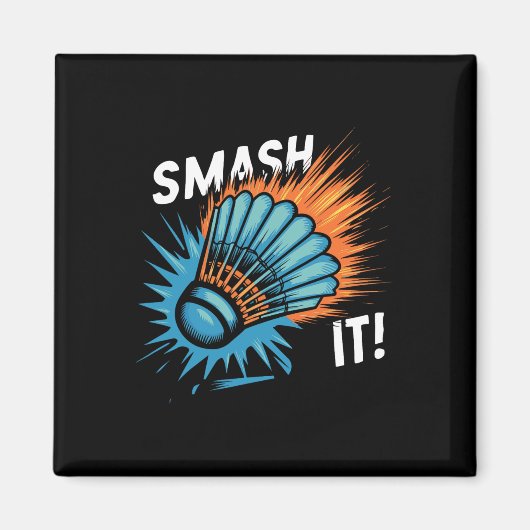 Shuttle Badminton Match Magneet (Voorkant)