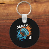 Shuttle Badminton Match Sleutelhanger (Voorkant)