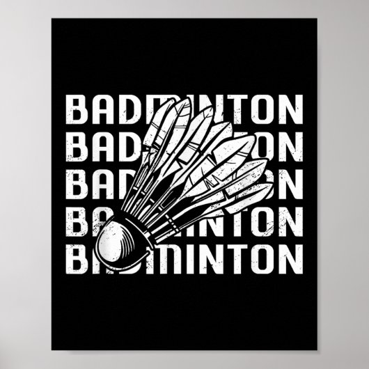 Shuttle Badminton Player 0 Poster (Voorkant)