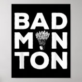 Shuttle Badminton Player 1 Poster (Voorkant)