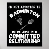 Shuttle Badminton Player 1 Poster (Voorkant)