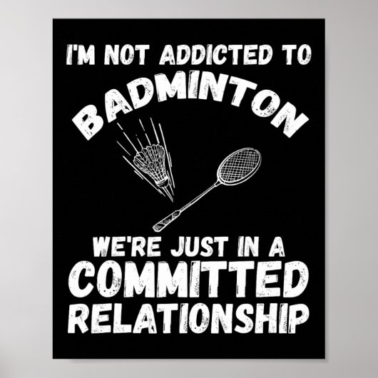 Shuttle Badminton Player 1 Poster (Voorkant)