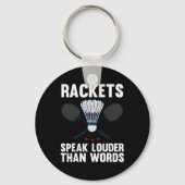 Shuttle Badminton Player 4 Sleutelhanger (Voorkant)