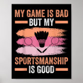 Shuttle Badminton Player 7 Poster (Voorkant)