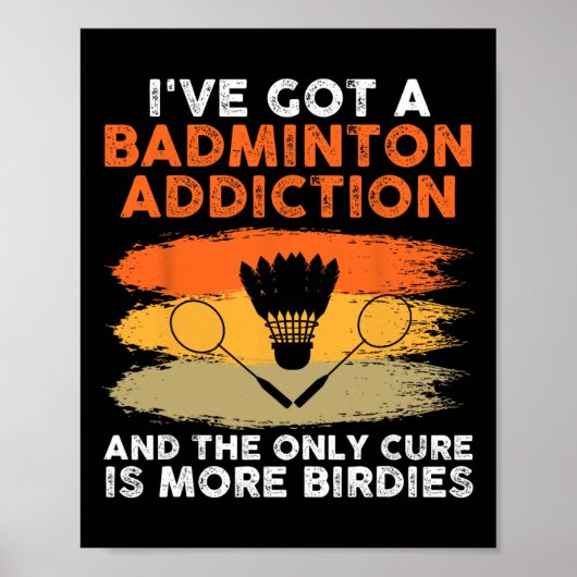 Shuttle Badminton Player 7 Poster (Voorkant)
