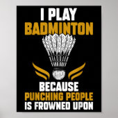 Shuttle Badminton Player _7 Poster (Voorkant)