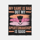 Shuttle Badminton Player 9 Fleece Deken (Voorkant)