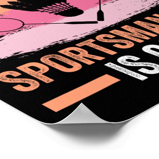 Shuttle Badminton Player 9 Poster (Hoek)