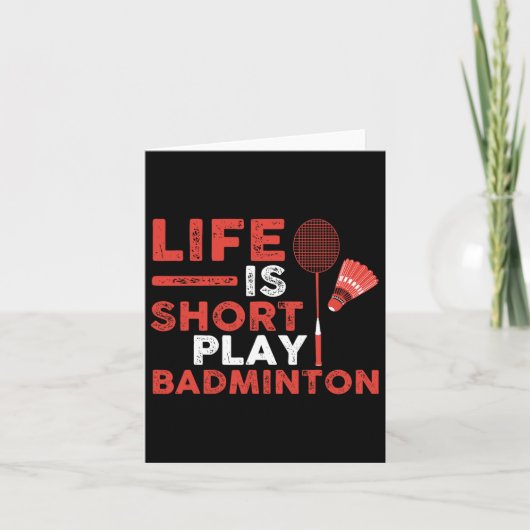 Shuttle Badminton Player Kaart (Voorkant)