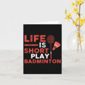 Shuttle Badminton Player Kaart (Gele Bloem)