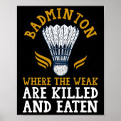 Shuttle Badminton Player Poster (Voorkant)