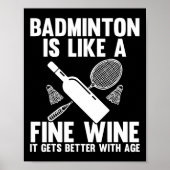 Shuttle Badminton Player Poster (Voorkant)