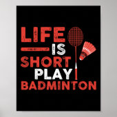 Shuttle Badminton Player Poster (Voorkant)