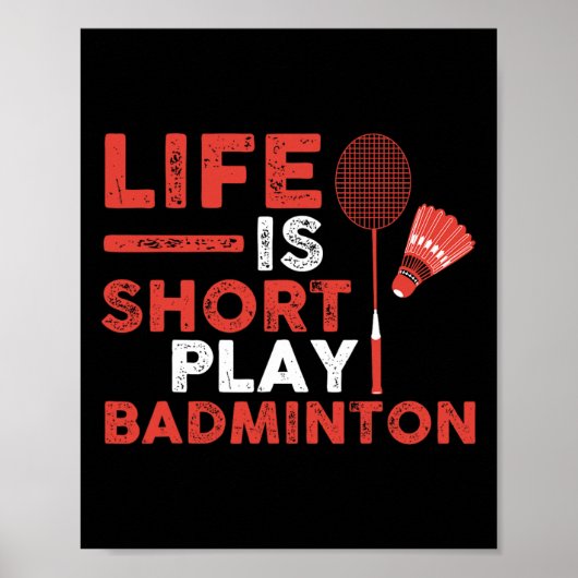 Shuttle Badminton Player Poster (Voorkant)