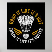 Shuttle Badminton Player Poster (Voorkant)