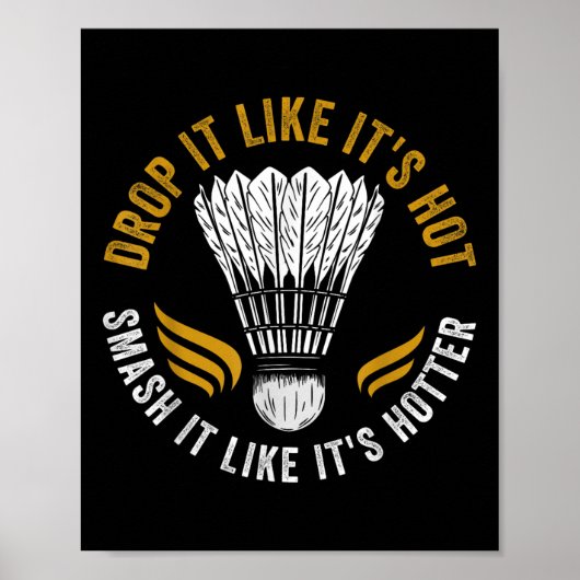 Shuttle Badminton Player Poster (Voorkant)