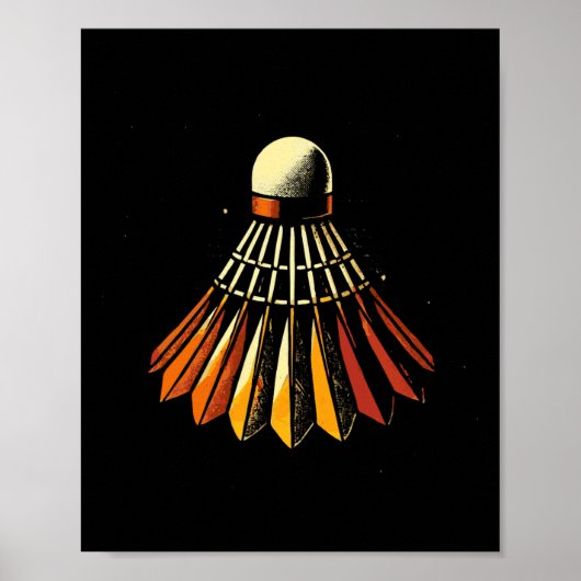 Shuttle Badminton Player Poster (Voorkant)