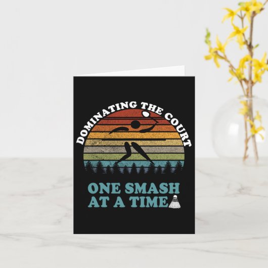 Shuttle Badminton Player Quote Kaart (Gele Bloem)