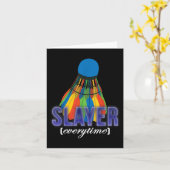 Shuttle Badminton Player Quote Kaart (Gele Bloem)