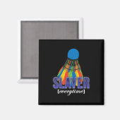 Shuttle Badminton Player Quote Magneet (Voorkant / Achterkant)