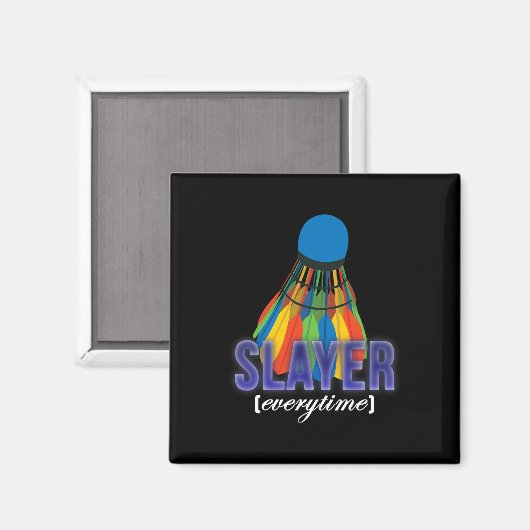 Shuttle Badminton Player Quote Magneet (Voorkant / Achterkant)