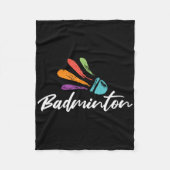 Shuttle Badminton Player Racket Sport Coach Team Fleece Deken (Voorkant)