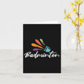 Shuttle Badminton Player Racket Sport Coach Team Kaart (Gele Bloem)