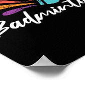 Shuttle Badminton Player Racket Sport Coach Team Poster (Hoek)