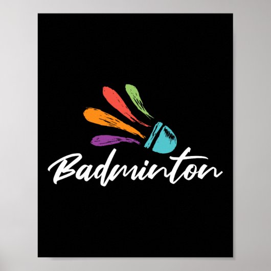 Shuttle Badminton Player Racket Sport Coach Team Poster (Voorkant)