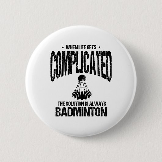 Shuttle Badminton Player Ronde Button 5,7 Cm (Voorkant)