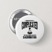 Shuttle Badminton Player Ronde Button 5,7 Cm (Voorkant /achterkant)