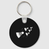 Shuttle Badminton Player Sleutelhanger (Voorkant)