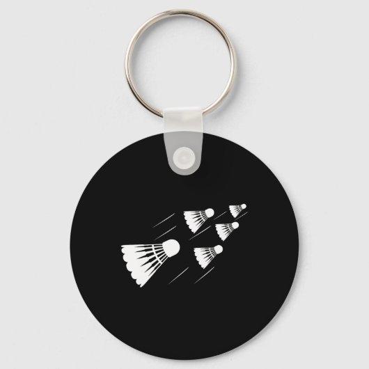 Shuttle Badminton Player Sleutelhanger (Voorkant)