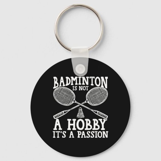 Shuttle Badminton Player Sleutelhanger (Voorkant)